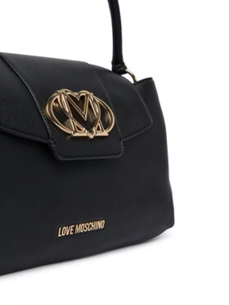 Love Moschino klasična torbica iz umetnega usnja črna