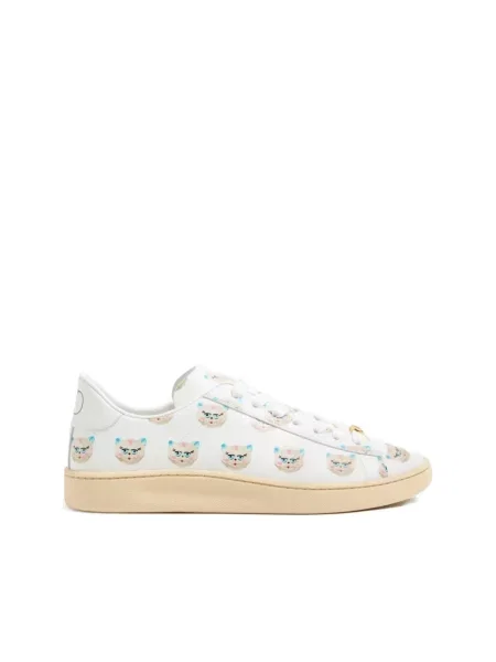Sneakersy Valentino Garavani skórzane z nadrukiem białe