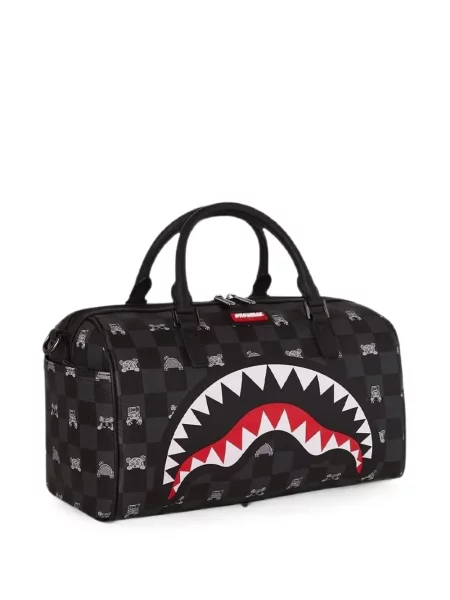 Geantă shopper Sprayground în carouri negru