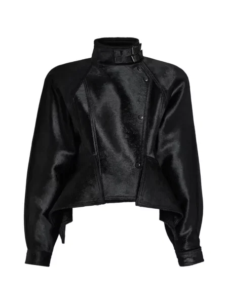 Geanta de piele Balmain negru