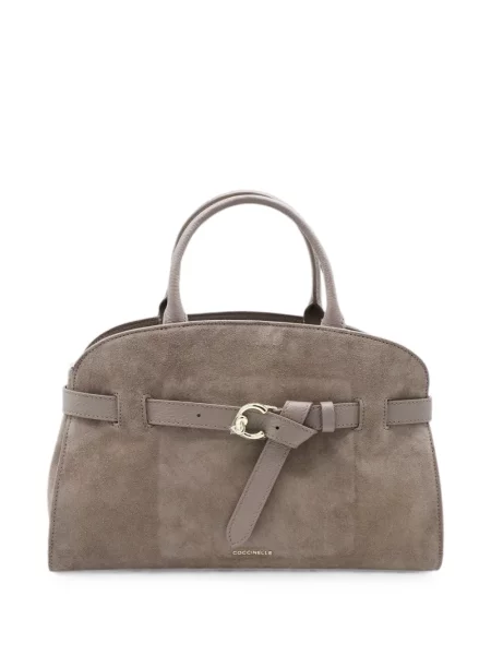Geantă shopper Coccinelle din piele cu cataramă