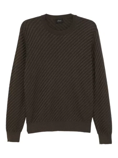 Sweter Brioni brązowy