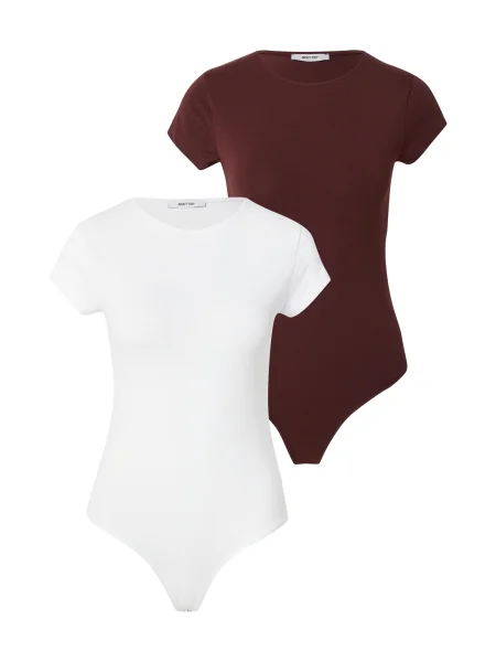 ABOUT YOU Tricou body Ellinor roșu bordeaux alb
