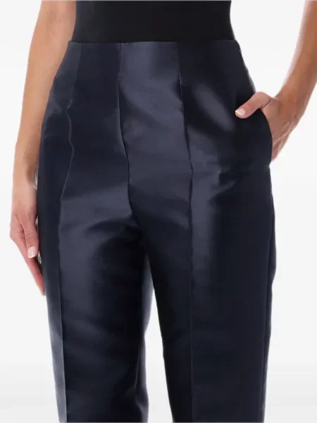 Pantaloni Alberta Ferretti din satin albastru