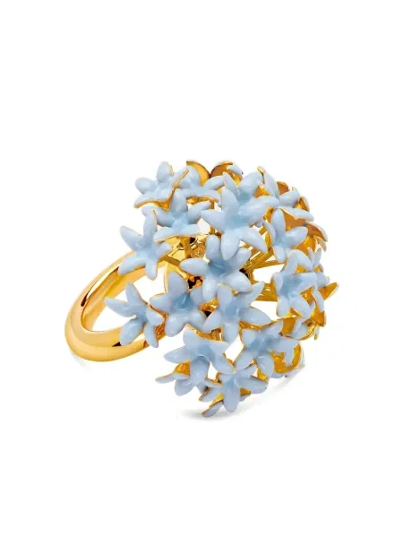 Inel Oscar De La Renta cu model floral auriu