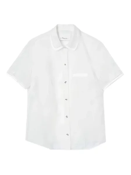 Cămașă 3.1 Phillip Lim cu model floral scurtă alb