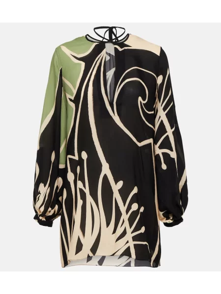 Bluză Johanna Ortiz de mătase cu imagine