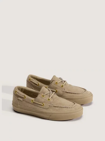 Кожаные мокасины Vans бежевые