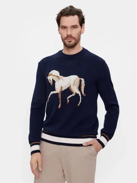 Pulover United Colors Of Benetton modra