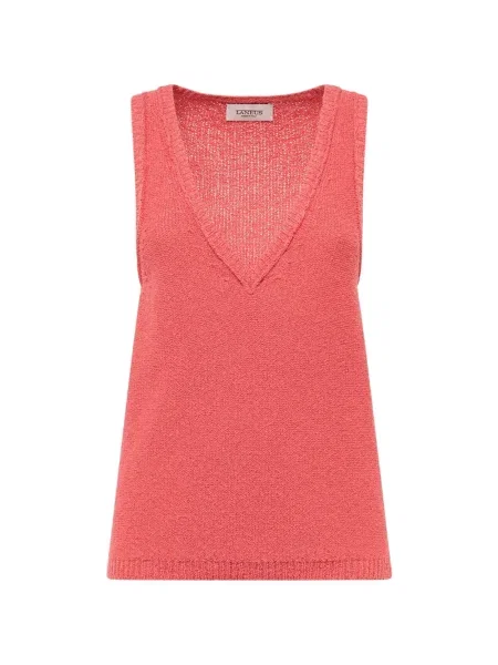 Top Laneus cu decolteu în V roz