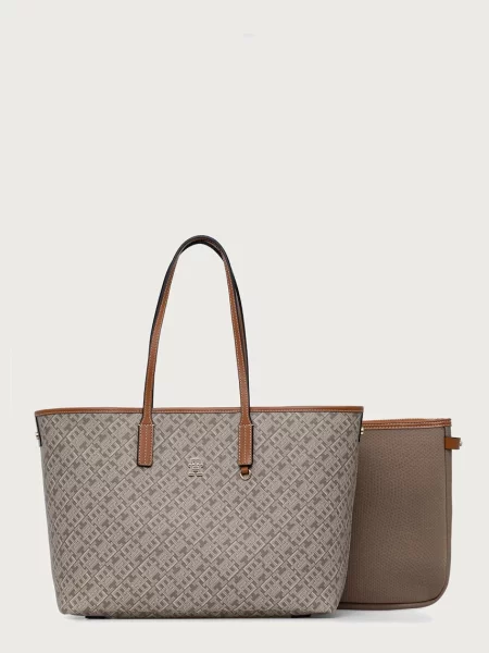 Shopper kabelka Tommy Hilfiger béžová