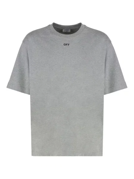 Tricou Off-white cu decolteu rotund alb