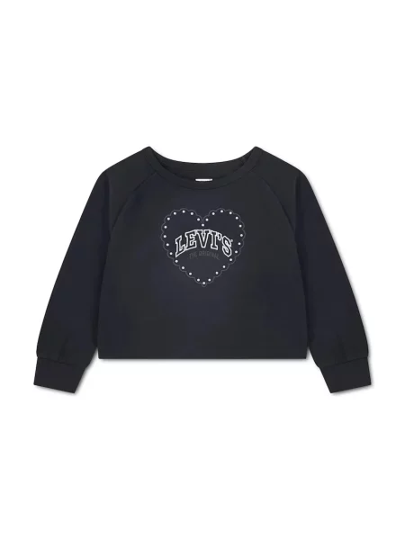 Levi's majica dugih rukava za djecu s pamukom HEART KNIT TOP crna