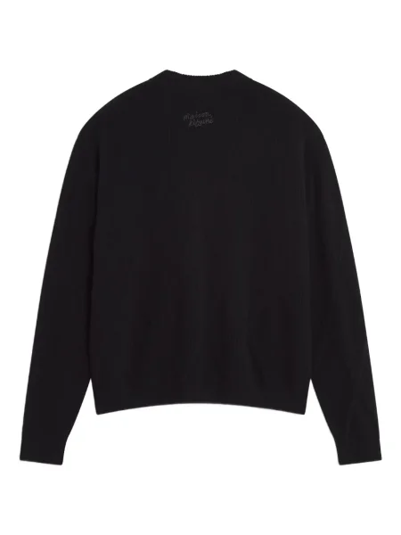 Cardigan Maison Kitsune de lână lung negru