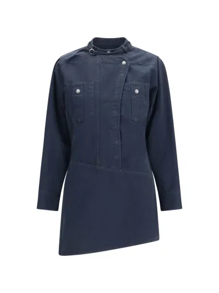 Rochie mini Marant Etoile asimetrică negru