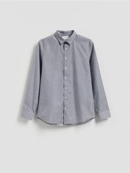 Reserved Cămașă slim cu model bleumarin