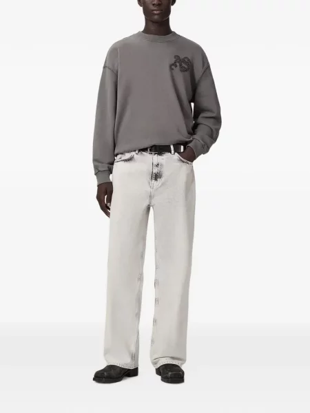 Blugi drepți Allsaints gri