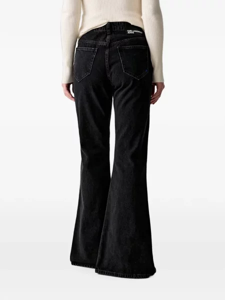 Lepršave traperice Karl Lagerfeld Jeans lepršave crna