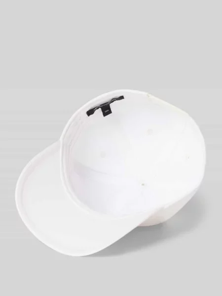 Czapka z daszkiem z wyhaftowanym logo Armani Exchange biała