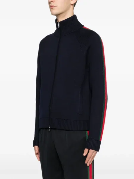 Cardigan Gucci cu dungi albastru