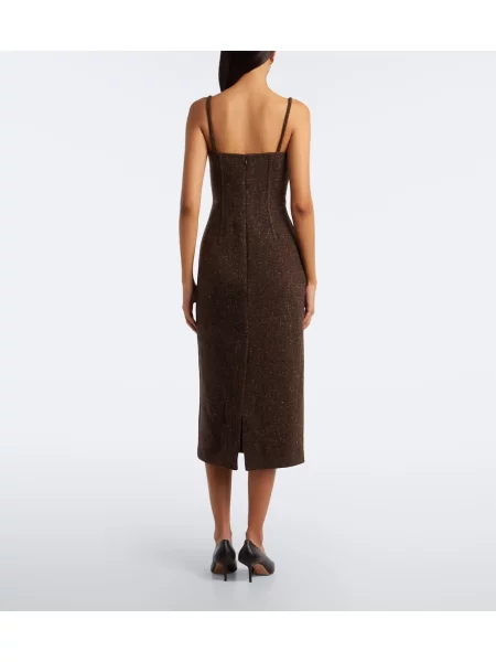 Rochie midi Ralph Lauren Collection de lână