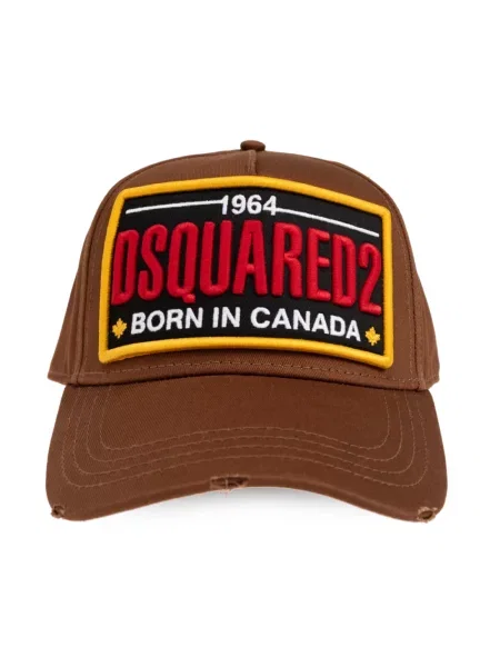 Czapka z daszkiem Dsquared2 brązowa
