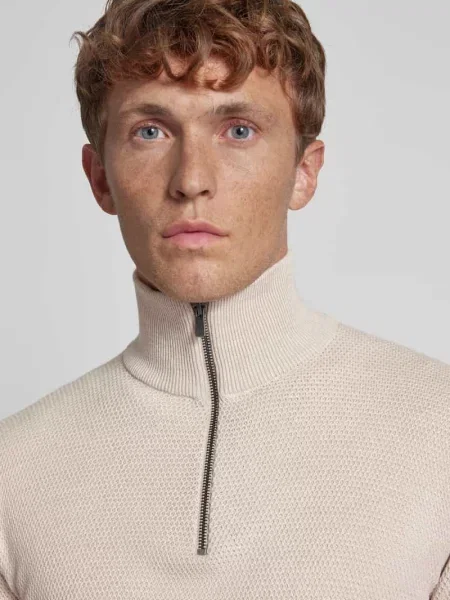 Bluza z kołnierzem z czystej bawełny model ‘BLUCHRISTER’ Jack & Jones Premium biała