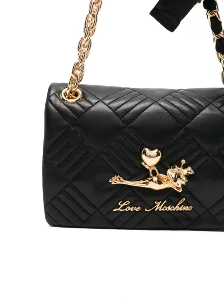 Colier Love Moschino matlasat negru