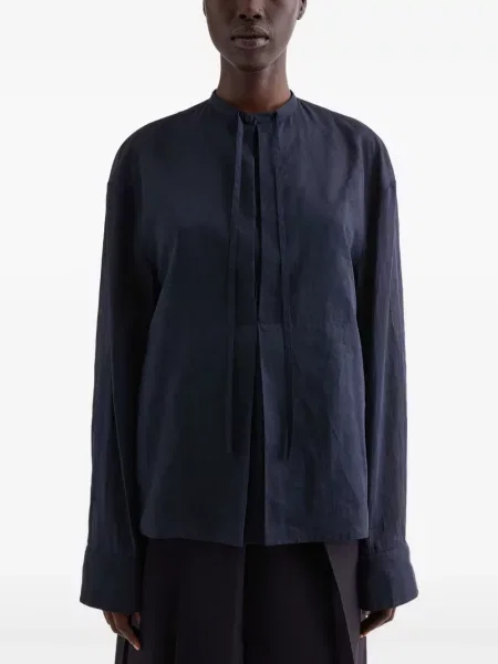 Șnur de strângere bluză Jil Sander albastru