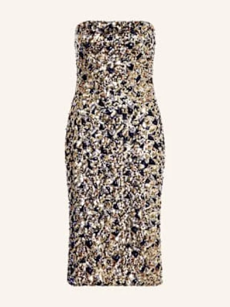 Adrianna Papell Sukienka Koktajlowa Z Cekinami gold złota