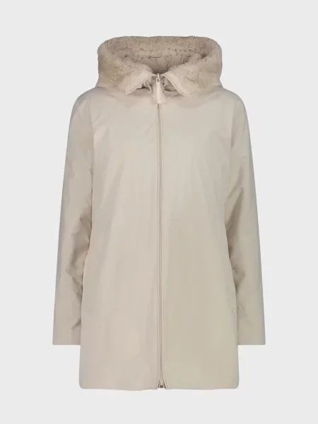 Твілова парка Cmp з капюшоном бежева