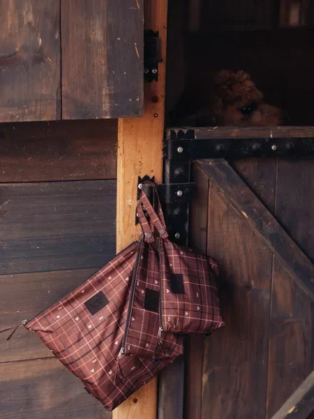 La Millou kozmetička torbica za bebe MOO MEADOW PLAID narančasta