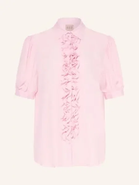 Émanou Bluzka Koszulowa Shirley Z Jedwabiem I Falbanami weiss różowa