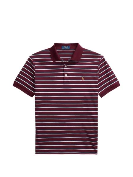 Tricou polo Polo Ralph Lauren cu autograf cu 5 buzunare în carouri gri