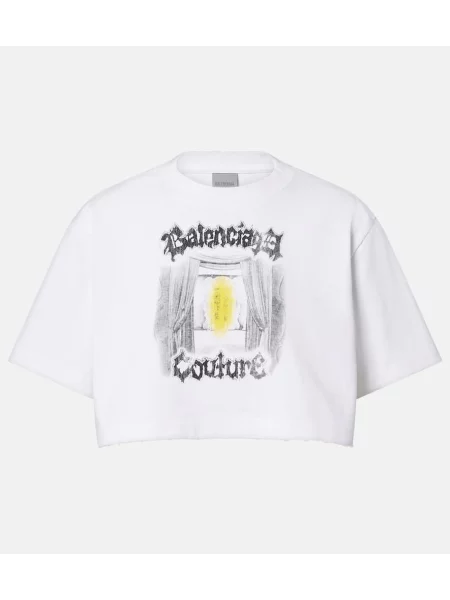 Cropp tricou Balenciaga cu imagine din jerseu alb