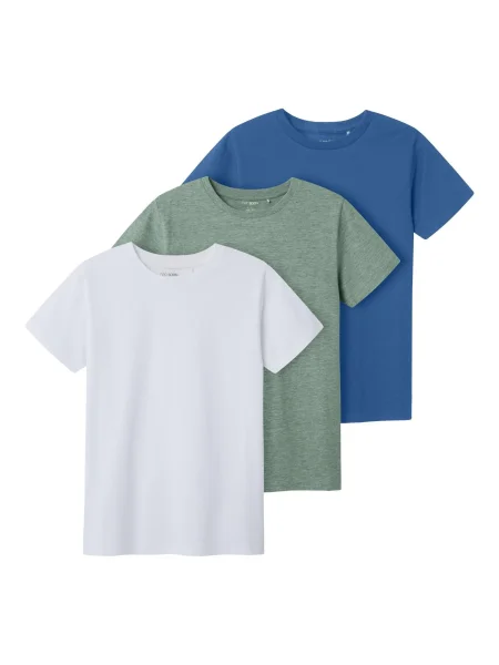 TWO SOON Tricou albastru / verde alb