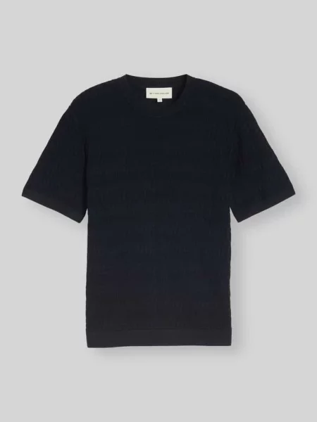 Sweter w kroju regular fit z czystej bawełny Tom Tailor granatowy