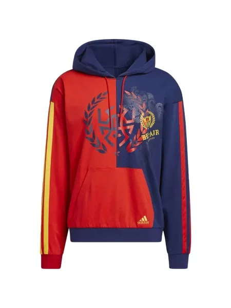 Tricou polo Adidas cu dungi alergare cu autograf negru