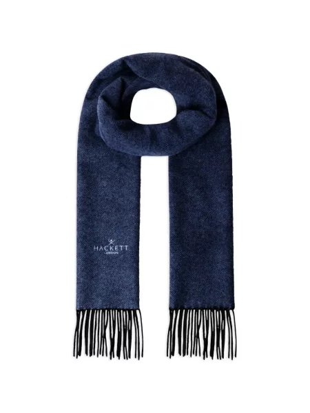 Fular Hackett London cu franjuri albastru