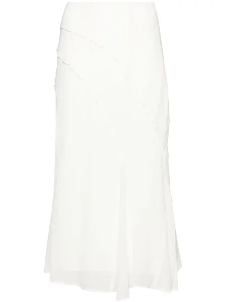 Fustă midi Cult Gaia până la genunchi alb