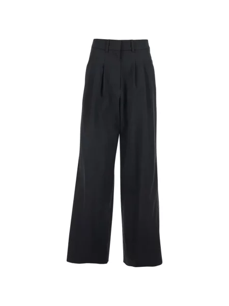 Pantaloni palazzo Pt Torino plisat negru