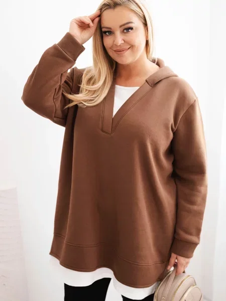 Hanorac cu glugă Kesi alb