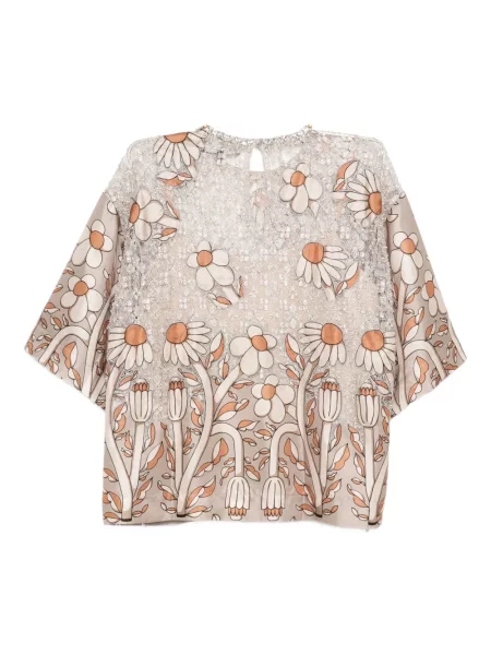 Top Biyan cu model floral cu imagine