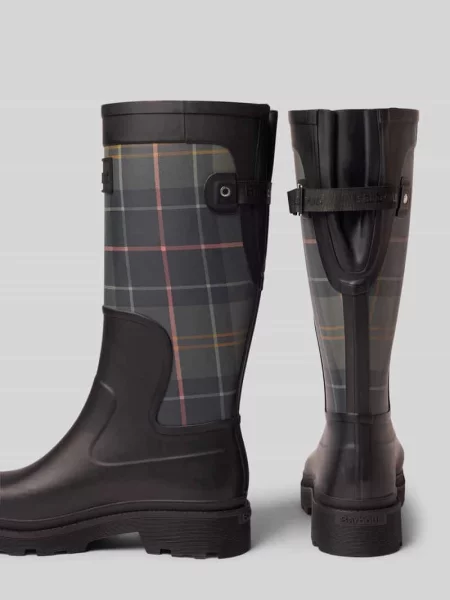 Kalosze z naszywką z logo Barbour czarne