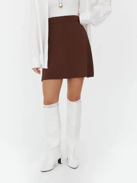 Спідниця міні FASHIONISTA віскоза/поліестер коричневий