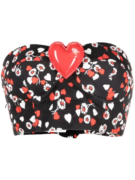 Sutien bandeau Moschino cu model floral cu imagine