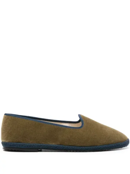 Pantofi loafer Scarosso de catifea verde
