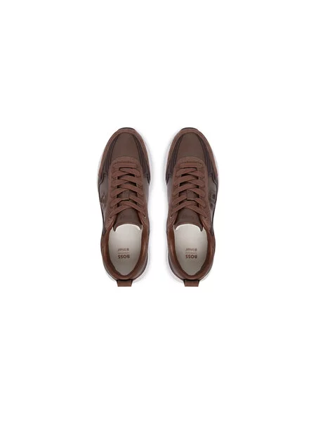 Sneakersy BOSS B Icon Runn hnědá