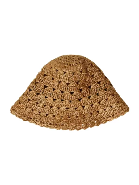 Twinset Akcesoria Kobieta brązowy ONE SIZE Kapelusz Bucket Crochet z Efektem Rafii beżowy