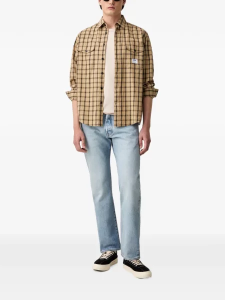 Decupat pantaloni scurți din denim Levi's® zdrențuiți cu talie înaltă albastru